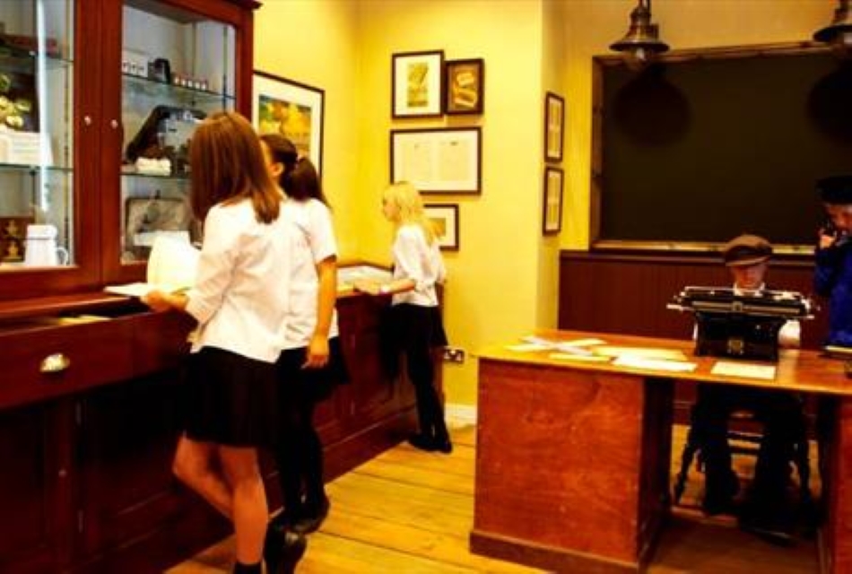 Children working in the office